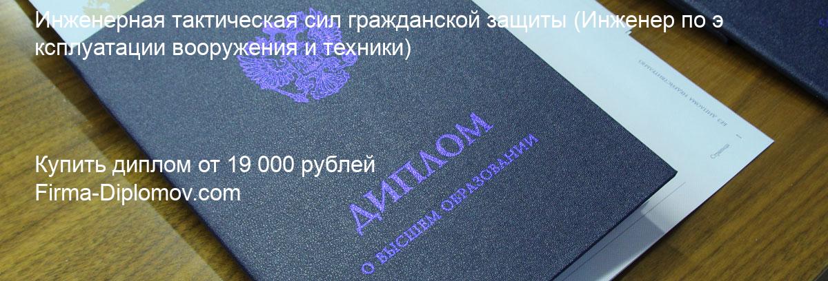 Купить диплом Инженерная тактическая сил гражданской защиты, купить диплом о высшем образовании в Нижнем Новгороде